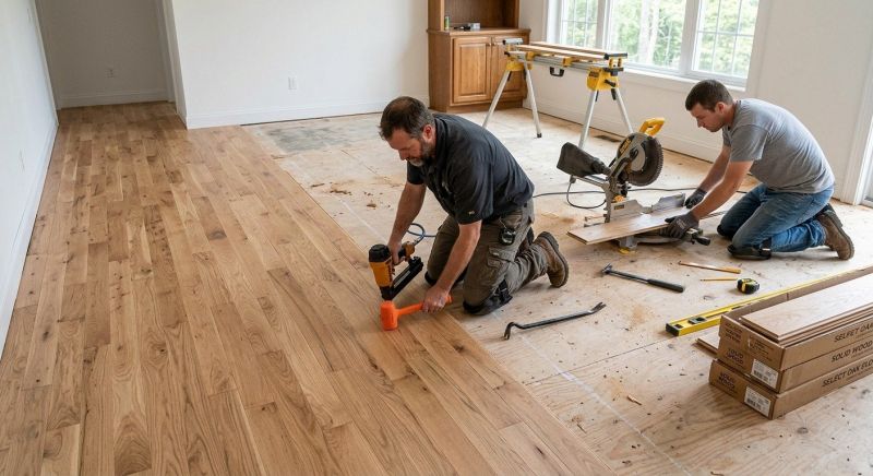 Oak Floor Installation in New Canaan, CT