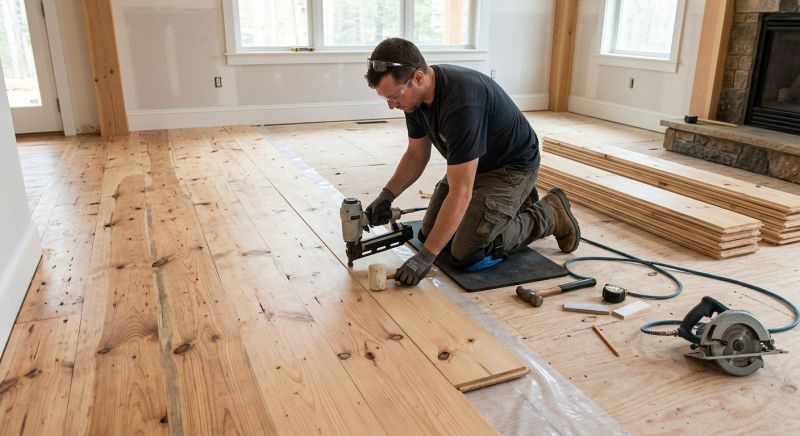 Pine Floor Installation in Westchester County, NY