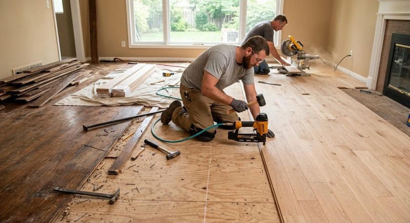 Wood Floor Replacement in Darien, CT